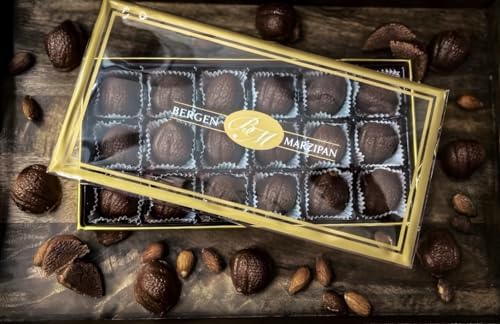 Chocolate Marzipan 18 piece Gift Box 8oz by Bergen Marzipan