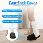 Cast Sock Toe Cover Soft for Foot Warmer Socks Walking Boot Broken Toe Ankle Orthotic Sock Protector Accessories After Surgery Orthopedic Boot Sock Leg Cast Covers (1 PCS)
