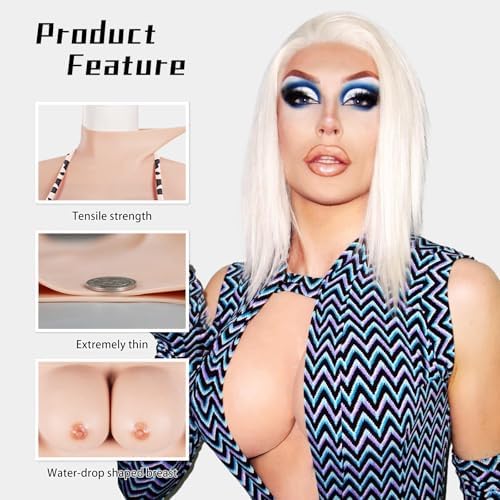 Sllicone Breastplate for Crossdressers Breast Forms Transgender Cosplay Fake Breasts Drag Queens