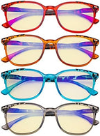 Eyekepper Ladies Reading Glasses - 4 Pack Large Square Readers for Women