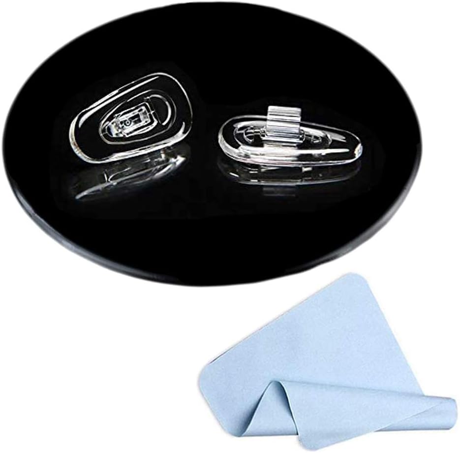 Push-in Eyeglass Nose Pads, 6 Pairs 14mm Soft Silicone Push in Nose Pads for Glasses