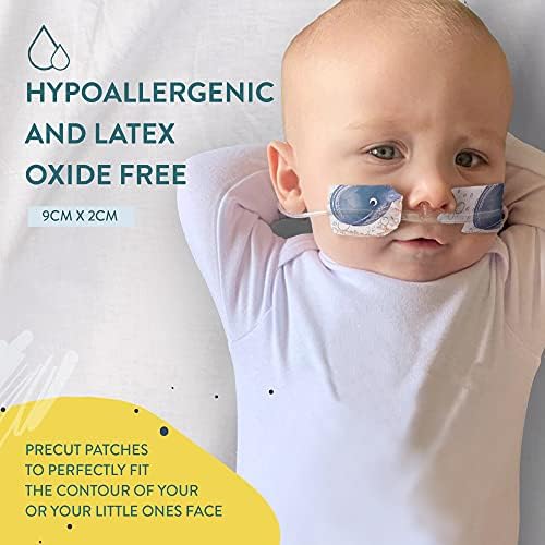 Nasogastric or Oxygen Tube precut Adhesive Tape Ocean Mix x 10 Pack. (Right Side)
