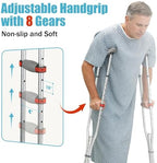 Aluminum Alloy Crutches for Adults, Pair of Height Adjustable Crutch (Fits 4'7" - 6'7"), Universal & Lightweight Crutches for Kids, Includes Padded Underarm Cushions, Rubber Tips, 300 lbs Capacity