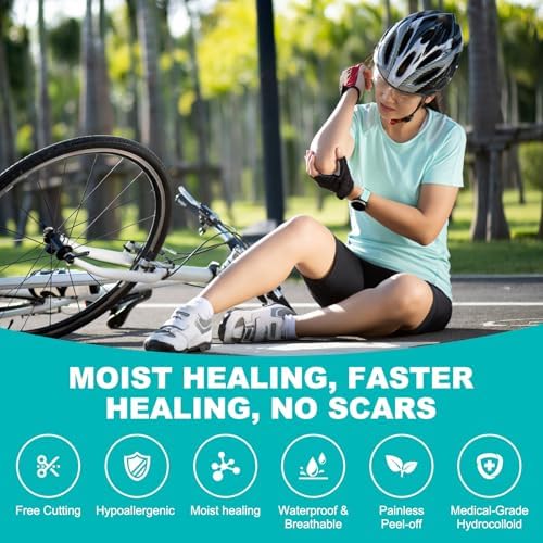 Hydrocolloid Roll for Wound Care, Hydrocolloid Bandages with Self-Adhesive, Cut-to-Size Patch Bandages, Ultra Absorbent, Waterproof, First Aid Kit Essential (2IN*4.8FT)