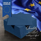 Dark Blue Dinner Napkins, 3-Ply, 125 Count – Premium Disposable Paper Napkins for Parties, Weddings, Restaurants, Bars & Events, European Made