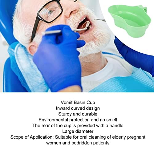 ZJchao Bed Mouthwash Cup, Brush Patient Mouthwash Basin Teeth, Plastic Emesis with Oral Care Toothbrush for Elderly Bedridden Patients and Teeth Cleaning, 300ML