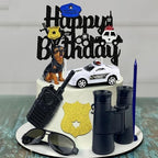 Police Themed Cake Toppers Policeman Cake Decoration for Birthday Baby Shower Party Police Retirement or Officer Academy Graduation Party Supplies