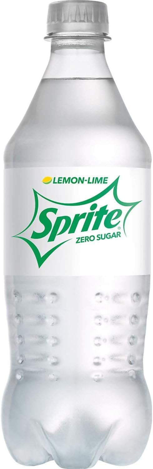 Zero Sprite, 20 oz Bottles - Pack of 24