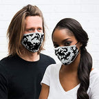 WEDDINGSTAR 3-Ply Adult Washable Cloth Face Mask Reusable and Adjustable with Filter Pocket - Cow Print