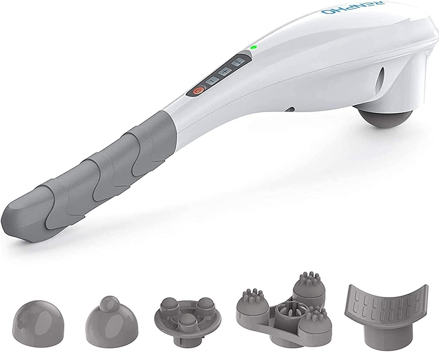 RENPHO Rechargeable Handheld Back Massager, Cordless Electric Neck Massage Tool for Shoulder, Foot, Leg, Calf, Birthday Gifts for Women and Men