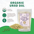 Jiva USDA Organics Urad Dal (Split Matpe Beans) 2 Pound - NEW Packaging!