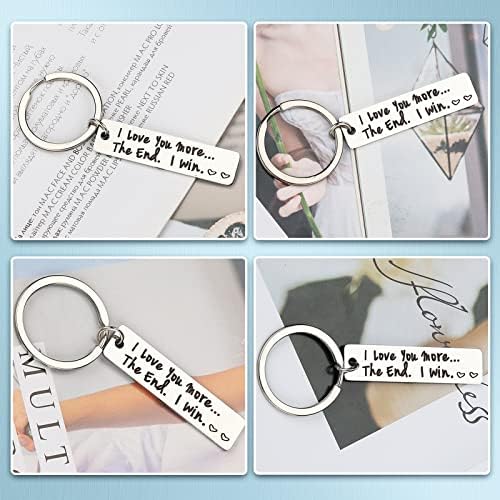 PLwelth I Love You Keychain for Couples Husband Wife Funny Keyring Gifts for Her Him Valentine's Day Birthday Christmas