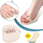 Toe Splint & Straightener, Adjustable Loops Hammer Toe Correctors Brace w/Slip-on Cushion Metatarsal Pads for Claw Curled & Crooked Toes - Support Guard for Pre Post Surgery (3 loops right)