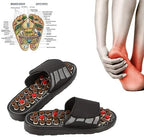Reflexology Foot Pressure Point Massage Tools Mat Massage Slippers Slides Sandals Shoes, Back Knee Feet Arch Heel Pain and Tension Relief Products Gifts (S-Men(5.5-6.5) Women(7-8), 1Pair)