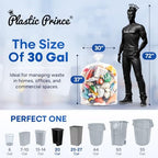 20-30 Gallon Clear Trash Bags, 30"x37", 13 Micron High-Density Garbage Can Liners, Fits Square & Round Bins, Heavy-Duty Recycling Bags for Home, Office, Indoor & Outdoor Use, Pack of 500