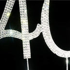 40Cake Topper | Premium Bling Rhinestone Diamond Gems | 50th Birthday or Anniversary Party Decoration Ideas | Quality Metal Alloy | Perfect Keepsake