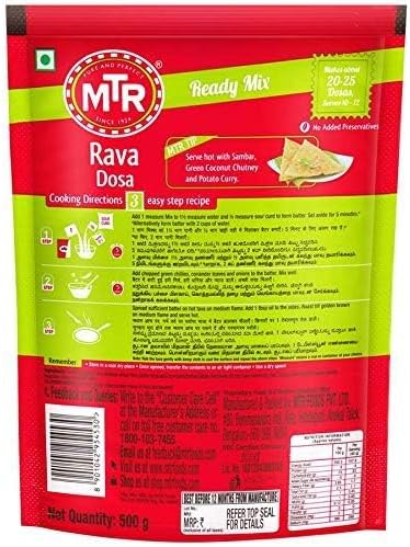 MTR Rava Dosa Mix - 500g - Pack of 2