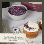 MagJo Naturals, Fireworks Petal Blend (1 oz) Edible Dried Flowers, Topping on Cupcakes, Desserts, Natural Culinary Grade, Espresso, Cappuccino, Patriotic Sprinkles