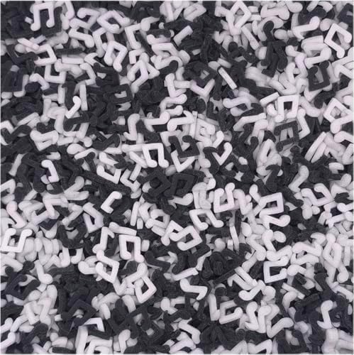 NCS Music Notes Edible Candy Sprinkles – Black & White Cupcake, Cake & Cookie Decorations, 8 oz
