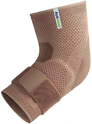 Actimove Everyday Supports Elbow Brace| Elbow Support with Pressure Pads & Strap for Tendonitis, Tennis Elbow Brace, Golfers Elbow Treatment, Arthritis, Workouts, Overuse | Beige, Small