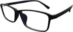 Mens Womens +1.25 Matt Black Retro Reading Glasses Readers Spectacles Eyeglasses Student Eyewear