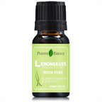 Lemongrass Essential Oil, 100% Pure and Natural, Premium Grade, Organic Thai Lemongrass Oil for Diffuser or Skin Products, 10ml 0.33 fl oz, Cymbopogon Citratus
