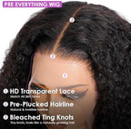 13x6 Water Wave Lace Front Wigs Human Hair Pre Plucked Bleached Knots 220 Density Wet And Wavy Glueless Wigs Human Hair 28 Inch Hd Lace Frontal Wig With Baby Hair