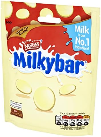 Milkybar White Chocolate Giant Buttons Pouch, 103g