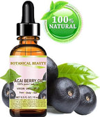 Botanical Beauty ACAI BERRY OIL 100% Pure Natural Virgin Unrefined Cold Pressed Carrier Oil. 0.5 Fl Oz 15 ml for Face, Skin, Hair, Lip, Nails. Rich in Vitamin E