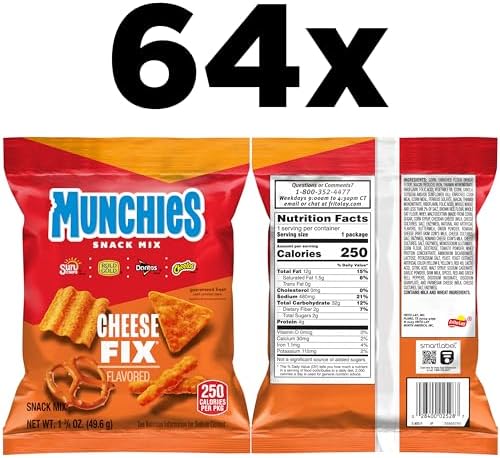 Munchies Snack Mix, Cheese Fix, 1.75 Ounce (Pack of 64)