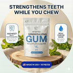 Enamio Mint Remineralizing Gum with Nano Hydroxyapatite for Enamel Support & Sensitive Teeth - Xylitol Gum, Plastic Free, Sugar Free, Natural Oral Care - No Aspartame- Made in USA - 4 Pack