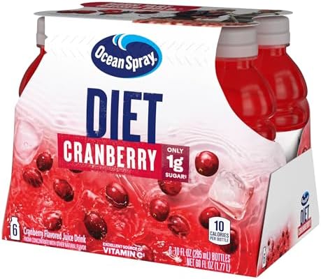 Ocean Spray Juice Drink 10 Ounce Bottle Pack of, Diet Cranberry, 60 Fl Oz, (Pack of 6)