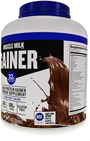 Muscle Milk Gainer Protein Powder, Chocolate, 32g Protein, 5 Pound