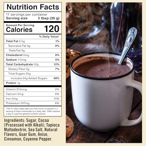 Castle Kitchen Spicy Hot Chocolate (14 oz)-Dairy Free, Vegan Mexican Hot Cocoa Mix made With Natural Chili Spiced Flavors - Just Add Water - Unique Ancient Aztec Flavor With No Artificial Sweeteners