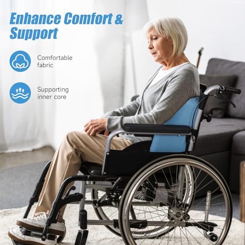 Lateral Support for Wheelchair Side Guards, Wheelchair Back Support Wedge Cushion for People Unable to sit Upright in wheelchairs - Only 1 Cushion in Package