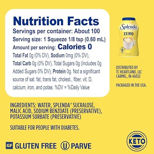 SPLENDA Zero Liquid No Calorie Sweetener, Original 1.68 Fl Oz