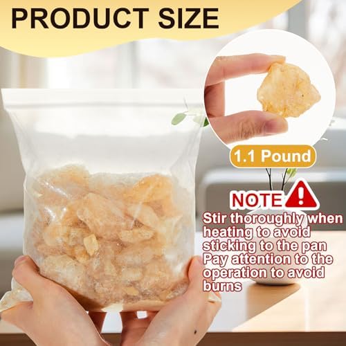 1.1 lb White Copal Tree Sap Resin Pure Organic Blanco Copal Tree Sap Gum Frankincense Resin Incense Encaustic Medium Varnish Production Encaustic Painting DIY 17.6 oz