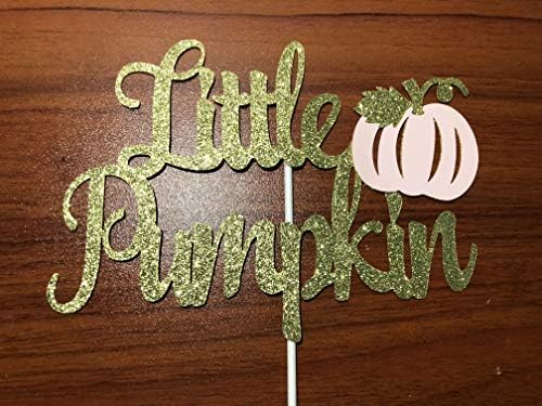 Little Pumpkin Cake Topper Gold and Pink Little Pumpkin Baby Shower Cake Topper for Little Pumpkin 1st Birthday Baby Shower Cake Supplies