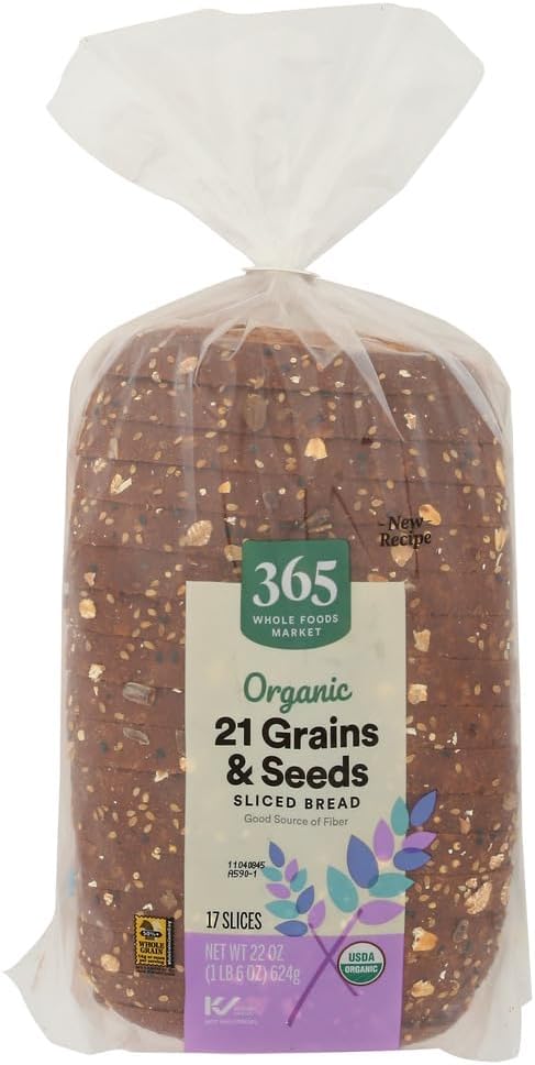365 by Whole Foods Market Organic 21 Grains & Seeds Bread, 22 OZ
