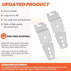 2 Pack 8269145 Dishwasher Mounting Bracket with Screws - Fit for Whirlpool Kenmore Kitchen-Aid Dishwasher, Replace WP8269145 WP8269145VP Undercounter Dishwasher Bracket 365 Days Warranty by Beaquicy