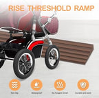 Threshold Ramps for Doorways Self-Adhesive Rubber Ramps for Door Threshold Rubber Door Threshold Ramp for Wheelchair Stroller Scooter Reducer Ramp (Brown, 3” Wide x 3.3' Long)
