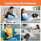 Cordless Knee Massager, 3-in-1 Knee Heating Pad with Massage, Heating Pad for Knee Elbow Shoulder Pain Relief, Rechargeable Heated Knee Brace Wrap for Arthritis/Joint Stiff/Muscle Strain