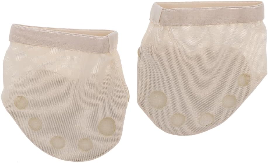 Garneck Half Sole Dance Shoes Foot Paw Lyrical Toe Protector Forefoot Pad: Non Slip Breathable Ball of Foot Cushion for Ballet Contemporary Dancer Women Girl(M)