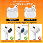 4 Pairs Replacement Ear Tips for AirPods Pro 2nd/1st Generation with Portable Storage Box & Cleaner Pen,Noise Reduction Holewith & Built-in dust Guard Screen,Silicone EarTips(White)