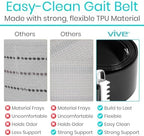 Vive Waterproof Gait Belt (60 Inch) - Easy-to-Clean, Wipeable Transfer Belt - Physical Therapy Belt with Quick Release Metal Buckle - Lift & Walking Assist Device for Seniors, Elderly and Bariatric