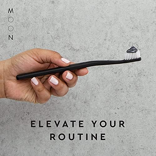 MOON Soft Bristle Toothbrush 2-Pack - Extra Soft Toothbrushes for Adults, Sensitive Gums & Teeth-Friendly - 720 Tapered Ultra-Fine Bristles per Brush for Gentle Deep Cleaning