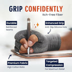 Dr. Frederick's Original Arthritis Compression Gloves for Women & Men - Doctor-Developed Fingerless Hand Support for Arthritis Pain, Carpal Tunnel, Swelling & Poor Circulation - Extra Grippy - Medium