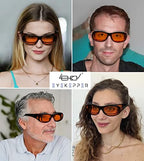 Eyekepper 100% Blue Light Reduction,Fitover Anti-Blue Blocking Computer Glasses with Extra Amber Lens