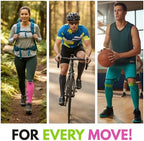 Tipi Toe Unisex 3-Pack Compression Sleeves - Performance Leg Support for Running & Sports Recovery with Muscle Fatigue Relief