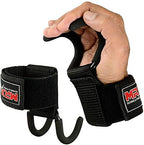 MRX BOXING & FITNESS Weight Lifting Hooks for Men & Women Thick Wrist Padding Weight Lifting Grips for Powerlifting, Shrugs, Rows & Deadlift Support